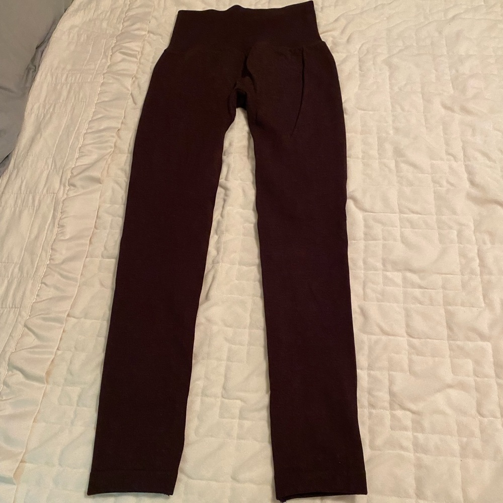 Dark brown insulated legging